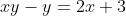 xy-y=2x+3