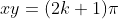 xy=(2k+1)\pi