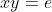 xy=e