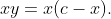 xy=x(c-x).