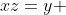 xz=y ~,~ y=\frac{2x}{x+c}