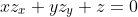 xz_x+yz_y+z=0