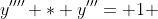 y'''' * y'''= 1 
