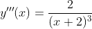 y'''(x)=\frac{2}{(x+2)^3}