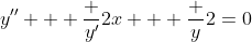 y'' + \frac {y'}{2x} + \frac {y}{2}=0