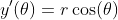 y'(\theta)=r\cos(\theta)