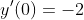 y'(0)=-2