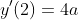 y'(2)=4a