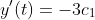 y'(t)=-3c_1\;e^{-3t}+2c_2\;e^{2t}