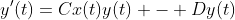 y'(t)=Cx(t)y(t) - Dy(t)