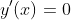 y'(x)=0