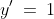 y'\:=\:1