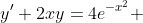 y'+2xy=4e^{-x^2} 
