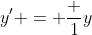 y' = \frac 1y