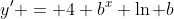 y' = 4 b^x \ln b