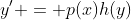 y' = p(x)h(y)