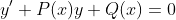 y'+P(x)y+Q(x)=0