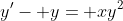 y'- y= xy^2