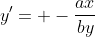 y'= -\frac{ax}{by}