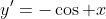 y'=-\cos x