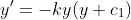 y'=-ky(y+c_1)