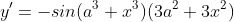y'=-sin(a^3+x^3)(3a^2+3x^2)