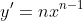 y'=nx^{n-1}