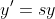 y'=sy