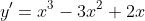 y'=x^3-3x^2+2x
