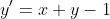 y'=x+y-1