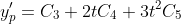 y'_{p}=C_{3}+2tC_{4}+3t^{2}C_{5}