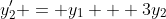 y'_2 = y_1 + 3y_2