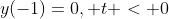 y(-1)=0, t < 0
