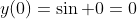 y(0)=\sin 0=0