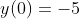 y(0)=-5