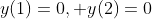 y(1)=0, y(2)=0