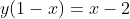 y(1-x)=x-2