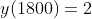 y(1800)=2