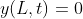 y(L,t)=0