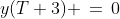 y(T+3) \,=\,0