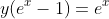 y(e^{x}-1)=e^{x}