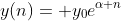 y(n)= y_0e^{\alpha n}