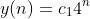 y(n)=c_{1}4^{n}