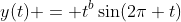 y(t) = t^b\sin(2\pi t)