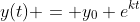 y(t) = y_0 e^{kt}