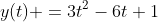 y(t) =3t^2-6t+1