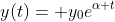 y(t)= y_0e^{\alpha t}