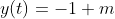 y(t)=-1 m