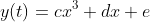 y(t)=cx^3+dx+e