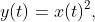 y(t)=x(t)^{2},